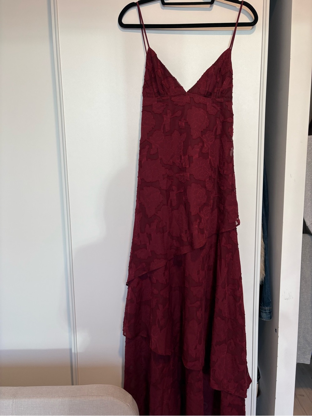 Princess Polly Women’s Burgundy Lace Wedding Guest Dress